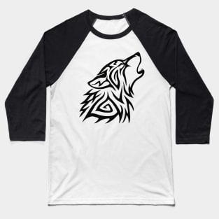 Tribal Wolf Howl Baseball T-Shirt